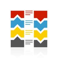 Flowchart icon on a white background N44