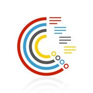 Radial Bar Chart icon on a white background N7