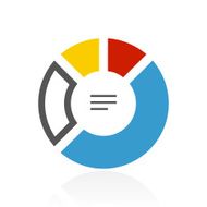 Donut Chart icon on a white background N13