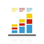 Bar Graph icon on a white background N44
