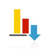 Bar Graph icon on a white background N45