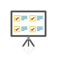 Projection Screen icon on a white background N14