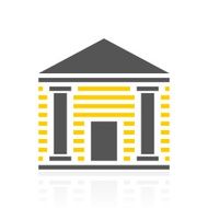 Bank icon on a white background N19