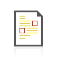 Document icon on a white background N47