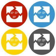 Chevron Chart icon on circle buttons N5