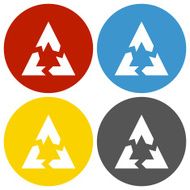 Chevron Chart icon on circle buttons N6