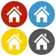 Home icon on circle buttons