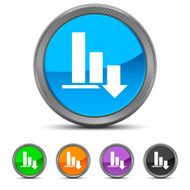 Bar Graph icon on circle buttons N13