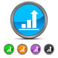 Bar Graph icon on circle buttons N14