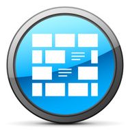 Wall icon on a round button N18