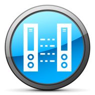 Network Server icon on a round button N18