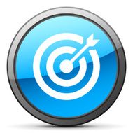 Target icon on a round button N18