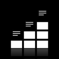 Bar Graph icon on a black background N15