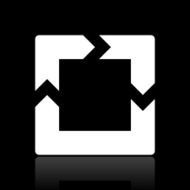 Chevron Chart icon on a black background N9