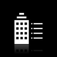 Office Building icon on a black background N5