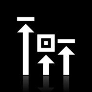Logistics icon on a black background N3