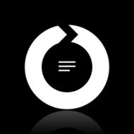 Chevron Chart icon on a black background N10