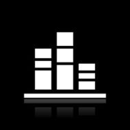 Bar Graph icon on a black background N18