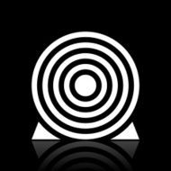 Target icon on a black background N4