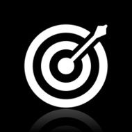 Target icon on a black background N5