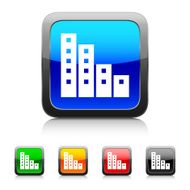 Apartment Building icon on color buttons N4