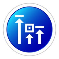 Logistics icon on a round button N10