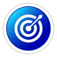 Target icon on a round button N20