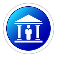 Bank icon on a round button N29