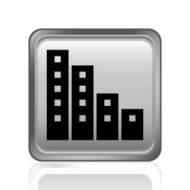 Apartment Building icon on a square button N13