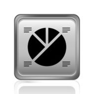 Pie Chart icon on a square button N9