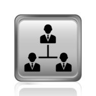 Leadership icon on a square button