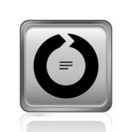 Chevron Chart icon on a square button N18