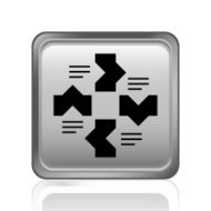 Flowchart icon on a square button N31