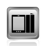 Digital Tablet icon on a square button