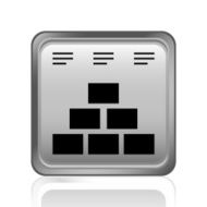 Pyramid icon on a square button N8