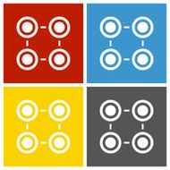 Flowchart icon on square buttons N15