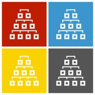 Flowchart icon on square buttons N16