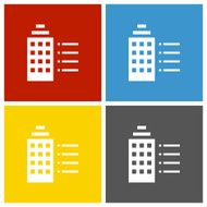 Office Building icon on square buttons N5