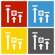 Logistics icon on square buttons N3