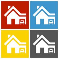 Home icon on square buttons N3