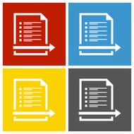 Document icon on square buttons N14