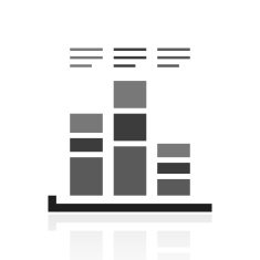 Bar Graph icon on a white background - PrimeSeries N24