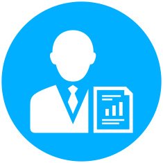 Businessman icon on a round button - RoundSeries N2