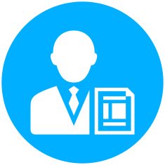 Businessman icon on a round button - RoundSeries N5