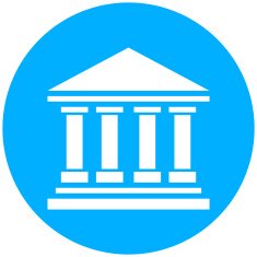 Bank icon on a round button - RoundSeries