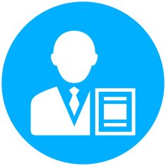 Businessman icon on a round button - RoundSeries N9