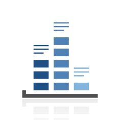 Bar Graph icon on a white background - RoyalSeries N11