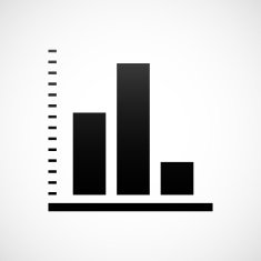 Bar Graph icon on a white background - ShadeSeries N7