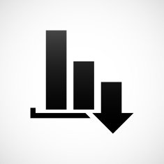 Bar Graph icon on a white background - ShadeSeries N8