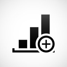 Bar Graph icon on a white background - ShadeSeries N9